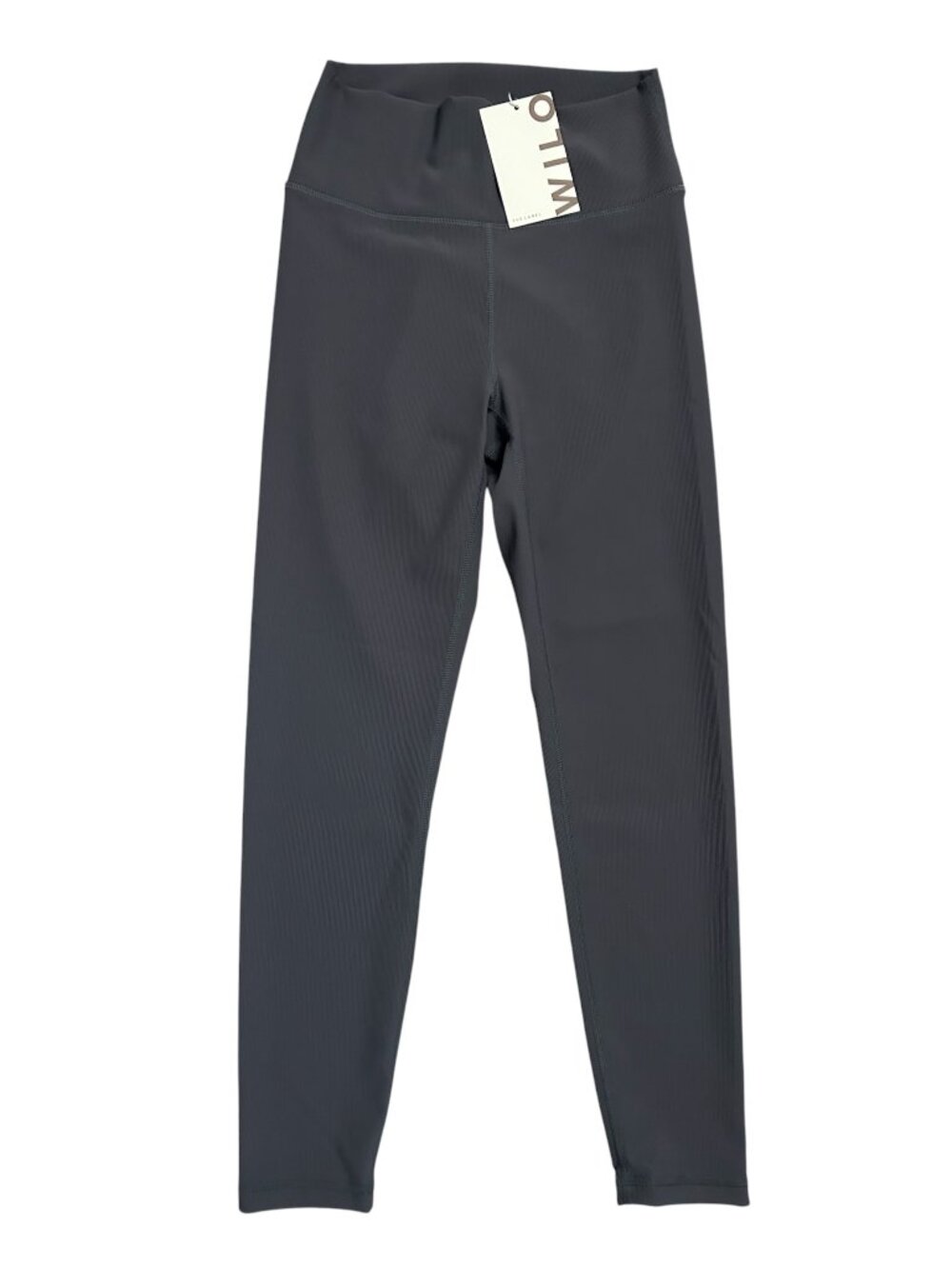 WILO The Label Ribbed Leggings Size M Grey High Rise Ankle Yoga Activewear NWT